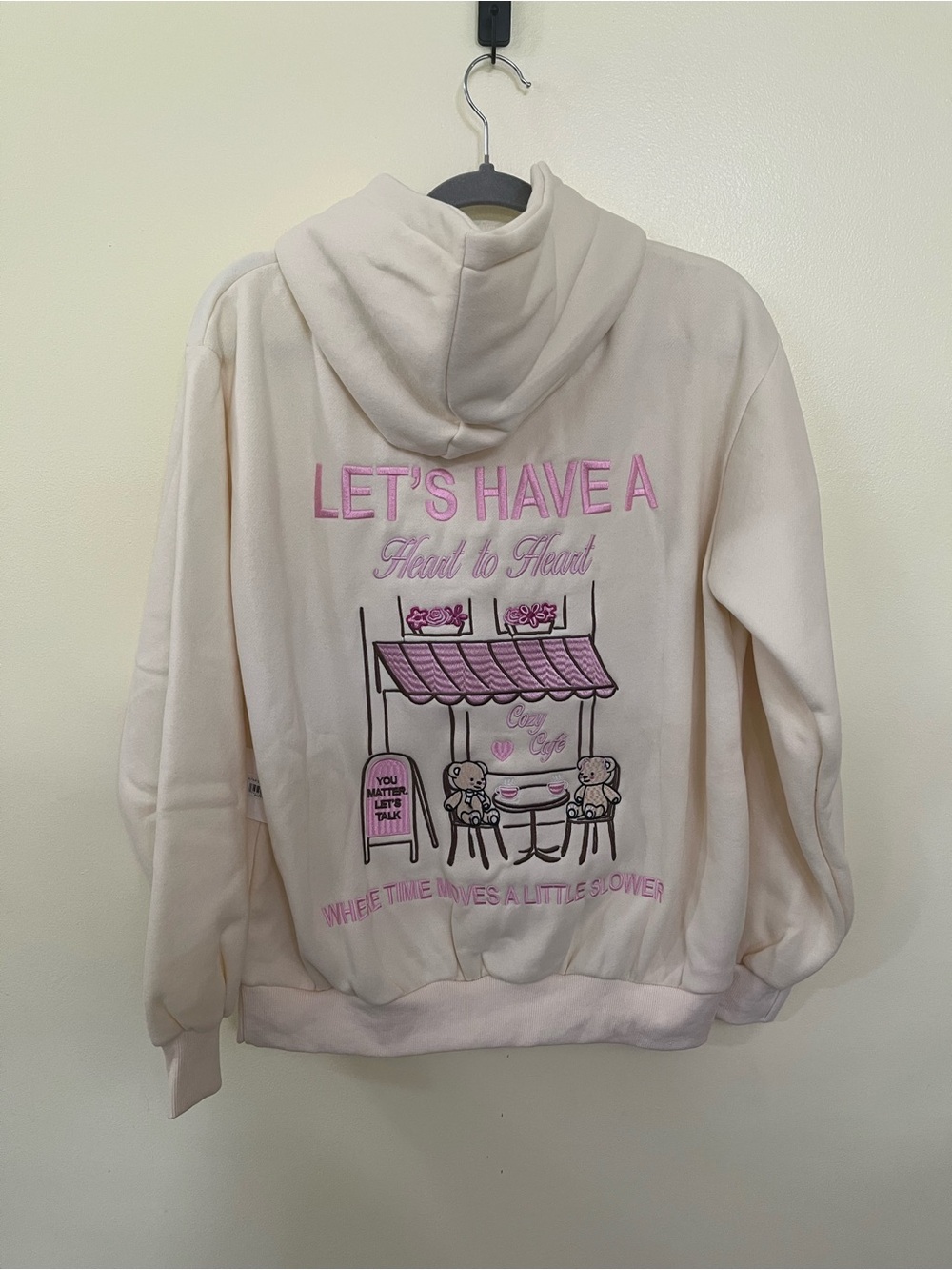 NEW Altar’d State Cozy Cafe Bear Hoodie Sweatshirt Size XS & Small Available NWT - Picture 5 of 7
